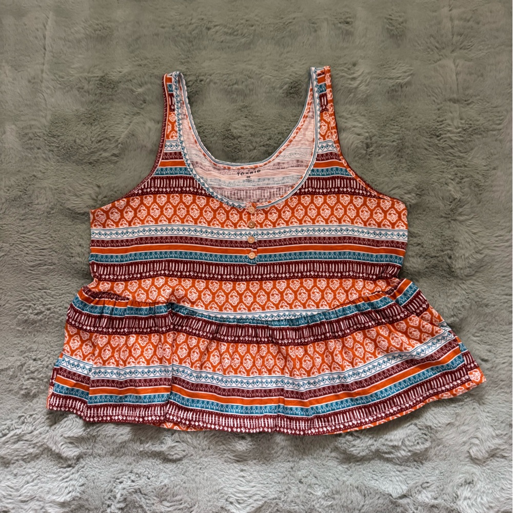 NWOT Torrid Orange Multicolor Striped Tank Top